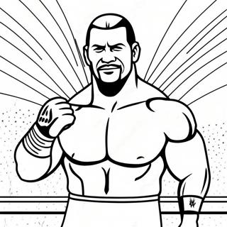 דף צביעה של מדבקת מתאבק אלוף Wwe דפי צביעה