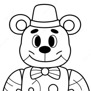 דף צביעה של Funtime Freddy במיקום אחות דפי צביעה