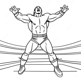 דף צביעה של מתאבק Wwe קופץ על יריב דפי צביעה