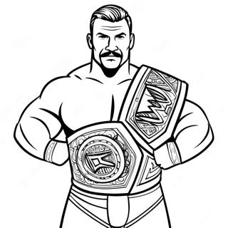 דף צביעה של אלוף Wwe מותאם אישית דפי צביעה