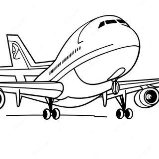 מטוס 747 - דף צביעה דפי צביעה
