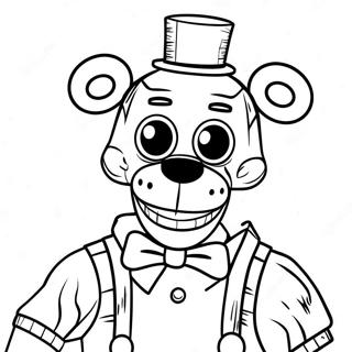 דף צביעה של בובת Fnaf מפחידה דפי צביעה