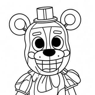 דף צביעה של בובת Fnaf מפחידה דפי צביעה