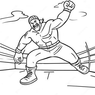 דף צביעה מרגש של מתאבק Wwe קופץ על יריב דפי צביעה