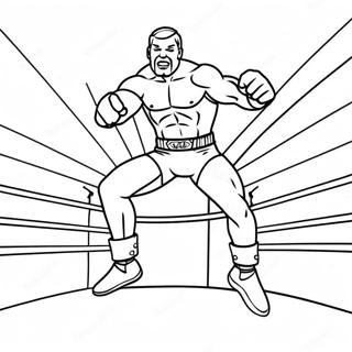 דף צביעה מרגש של מתאבק Wwe קופץ על יריב דפי צביעה