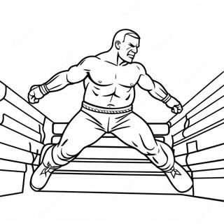 דף צביעה מרגש של מתאבק Wwe קופץ על יריב דפי צביעה