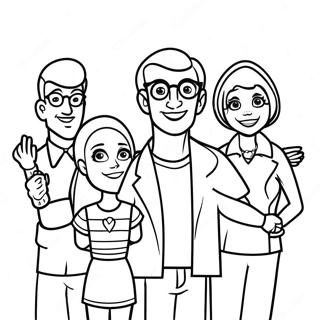 משפחה גאה - דף צביעה דפי צביעה