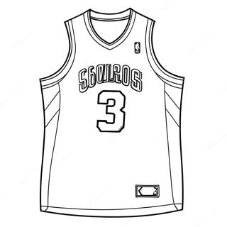 דף צביעה של חולצת Nba דפי צביעה