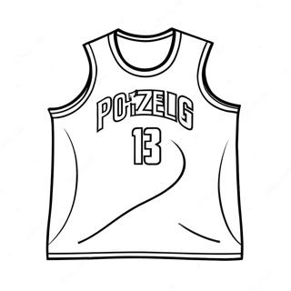 דף צביעה של חולצת Nba צבעונית דפי צביעה
