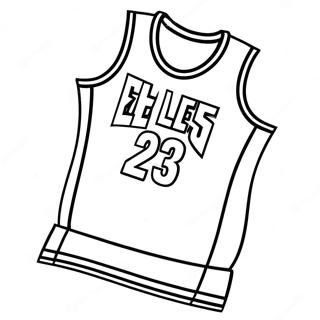 דף צביעה של חולצת Nba רטרו דפי צביעה