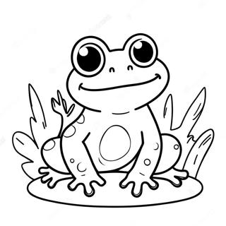Adorable Toad With Big Eyes Coloring Page דפי צביעה
