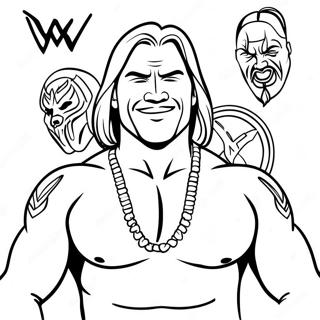 דף צביעה אפי של מתאבקי Wwe דפי צביעה