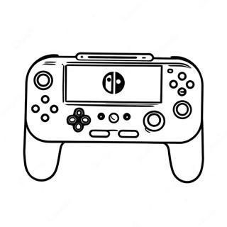 נינטנדו סוויץ' צבעוני עם שלטי Joy-Con - דף צביעה דפי צביעה