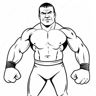 דף צביעה דינמי של מתאבק Wwe בעקיבה דפי צביעה