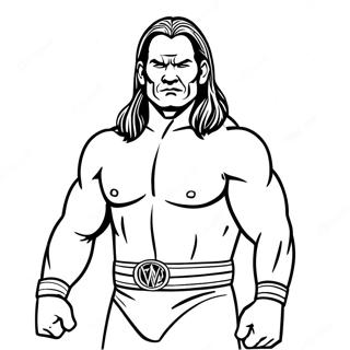 דף צביעה דינמי של מתאבק Wwe בעקיבה דפי צביעה