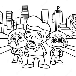 Big City Greens Coloring Page דפי צביעה