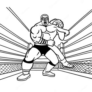 דף צביעה של קרב Wwe אינטנסיבי דפי צביעה