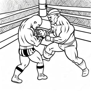 דף צביעה של קרב Wwe אינטנסיבי דפי צביעה