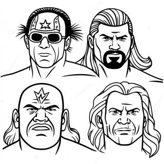 כוכבי Wwe בפעולה - דף צביעה דפי צביעה