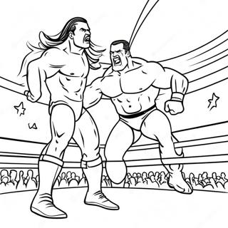 כוכבי Wwe בפעולה - דף צביעה דפי צביעה