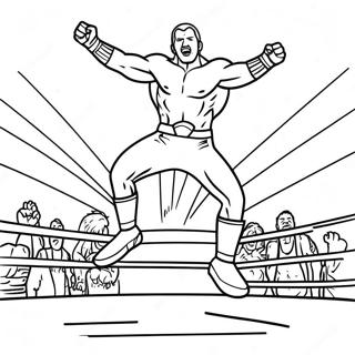 דף צביעה מרגש של מתאבק Wwe קופץ על יריב דפי צביעה