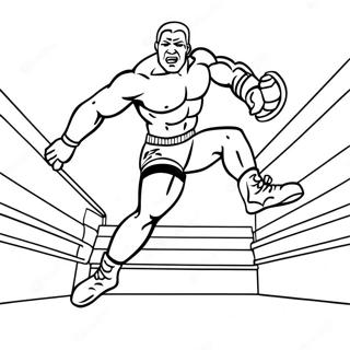 דף צביעה מרגש של מתאבק Wwe קופץ על יריב דפי צביעה