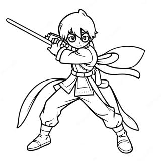 Muichiro In Action Pose Coloring Page דפי צביעה