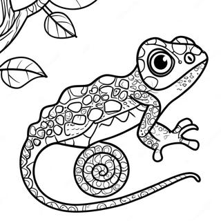דף צביעה של פסקל הזיקית מסובך דפי צביעה