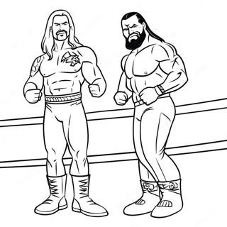 כוכבי Wwe בפעולה - דף צביעה דפי צביעה