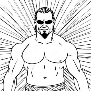 דף צביעה תלת מימד של Wwe דפי צביעה