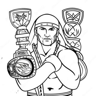 קרב אליפות Wwe - דף צביעה דפי צביעה
