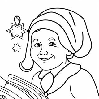דף צביעה של גברת קלוס עליזה דפי צביעה