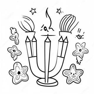 דף צביעה חמוד של חנוכה דפי צביעה