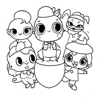 Colorful Lol Surprise Characters Coloring Page דפי צביעה