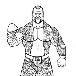 דף צביעה של Wwe עם סמן נקודה דפי צביעה
