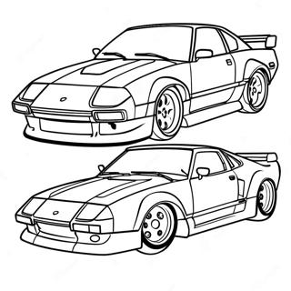 דף צביעה של רכב Jdm דפי צביעה