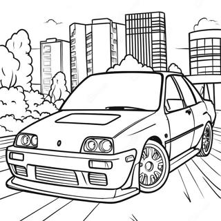 דף צביעה של רכב Jdm דפי צביעה
