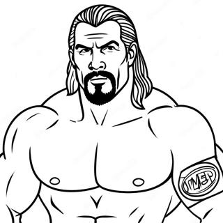 דף צביעה של Wwe בקו עבה דפי צביעה