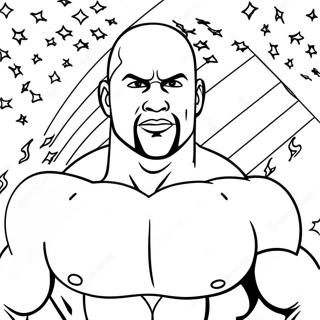 דף צביעה של Wwe בקו עבה דפי צביעה