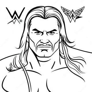 דף צביעה של Wwe בקו עבה דפי צביעה
