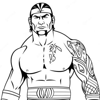 דף צביעה של מתאבק Wwe דינמי דפי צביעה