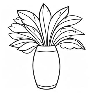 Simple Modern Vase Coloring Page דפי צביעה